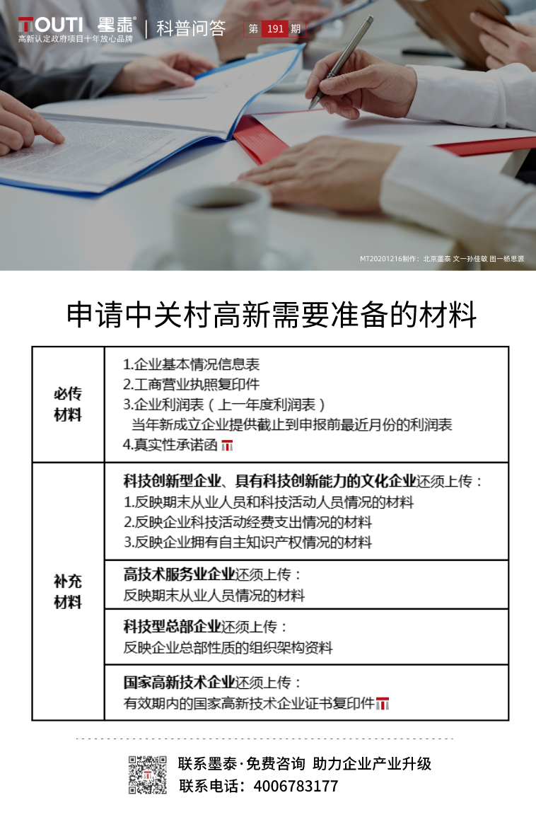 20201216-申请中关村高新需要准备的材料.png